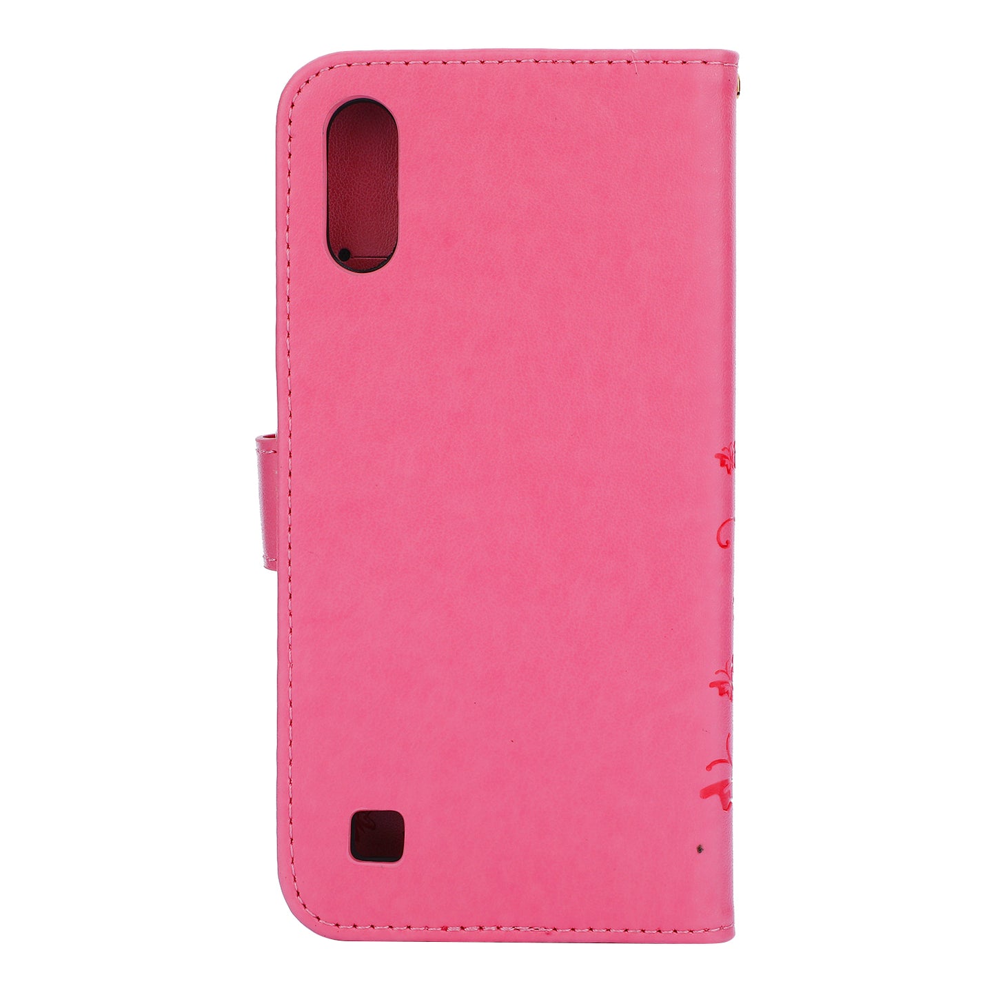 Imprint Butterfly Flower Leather Wallet Case for Samsung Galaxy A10