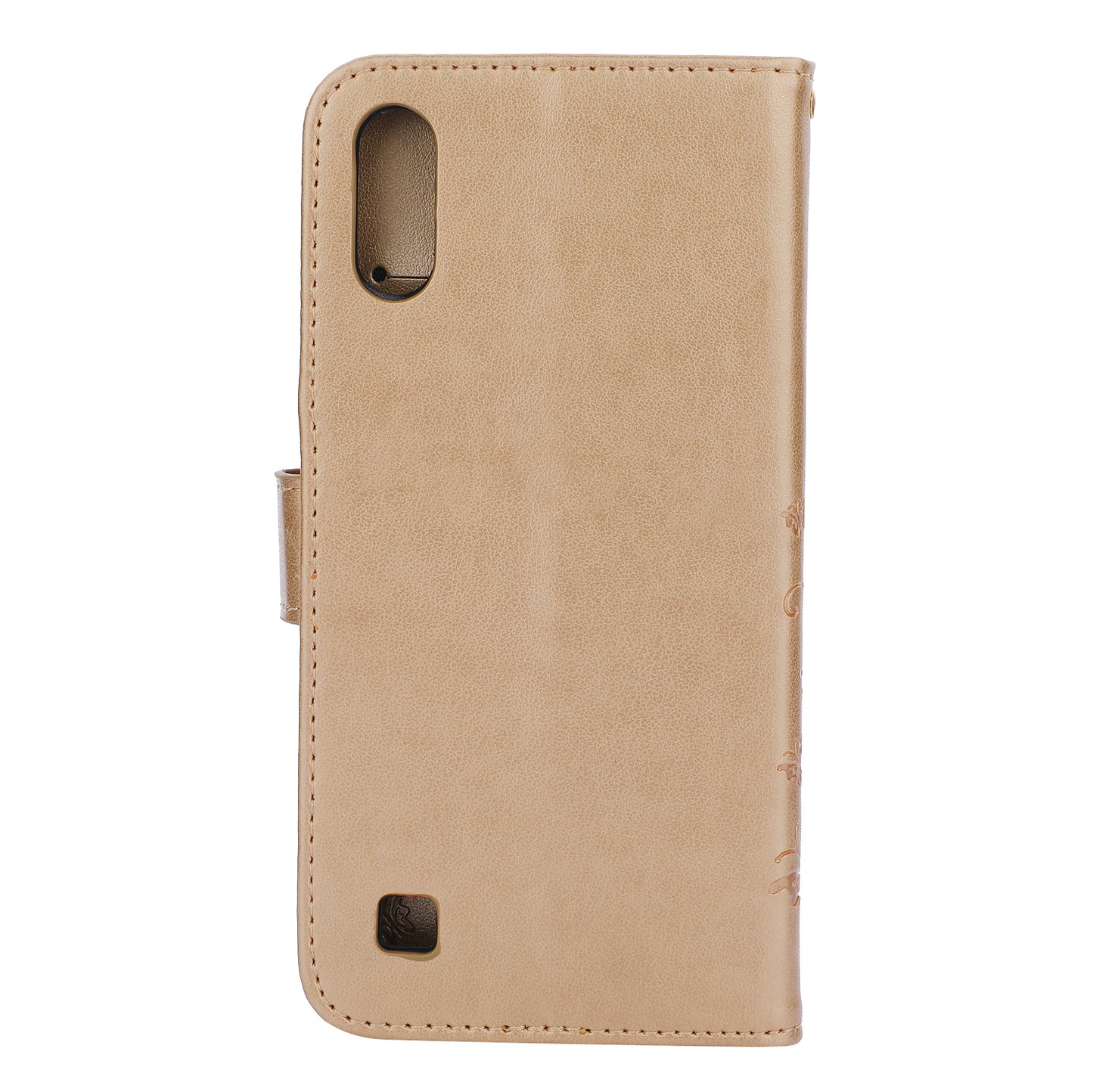 Imprint Butterfly Flower Leather Wallet Case for Samsung Galaxy A10