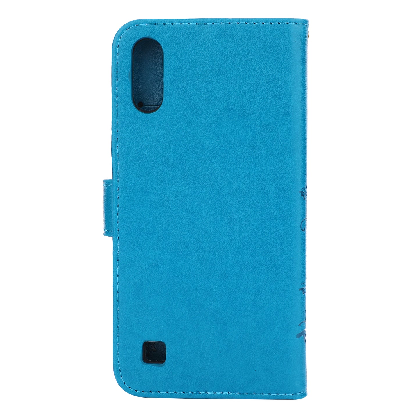 Imprint Butterfly Flower Leather Wallet Case for Samsung Galaxy A10