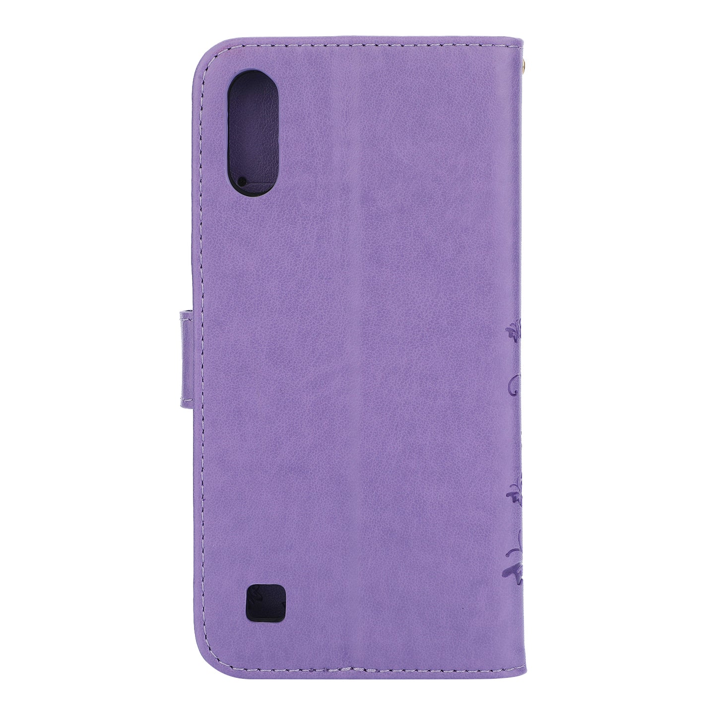 Imprint Butterfly Flower Leather Wallet Case for Samsung Galaxy A10