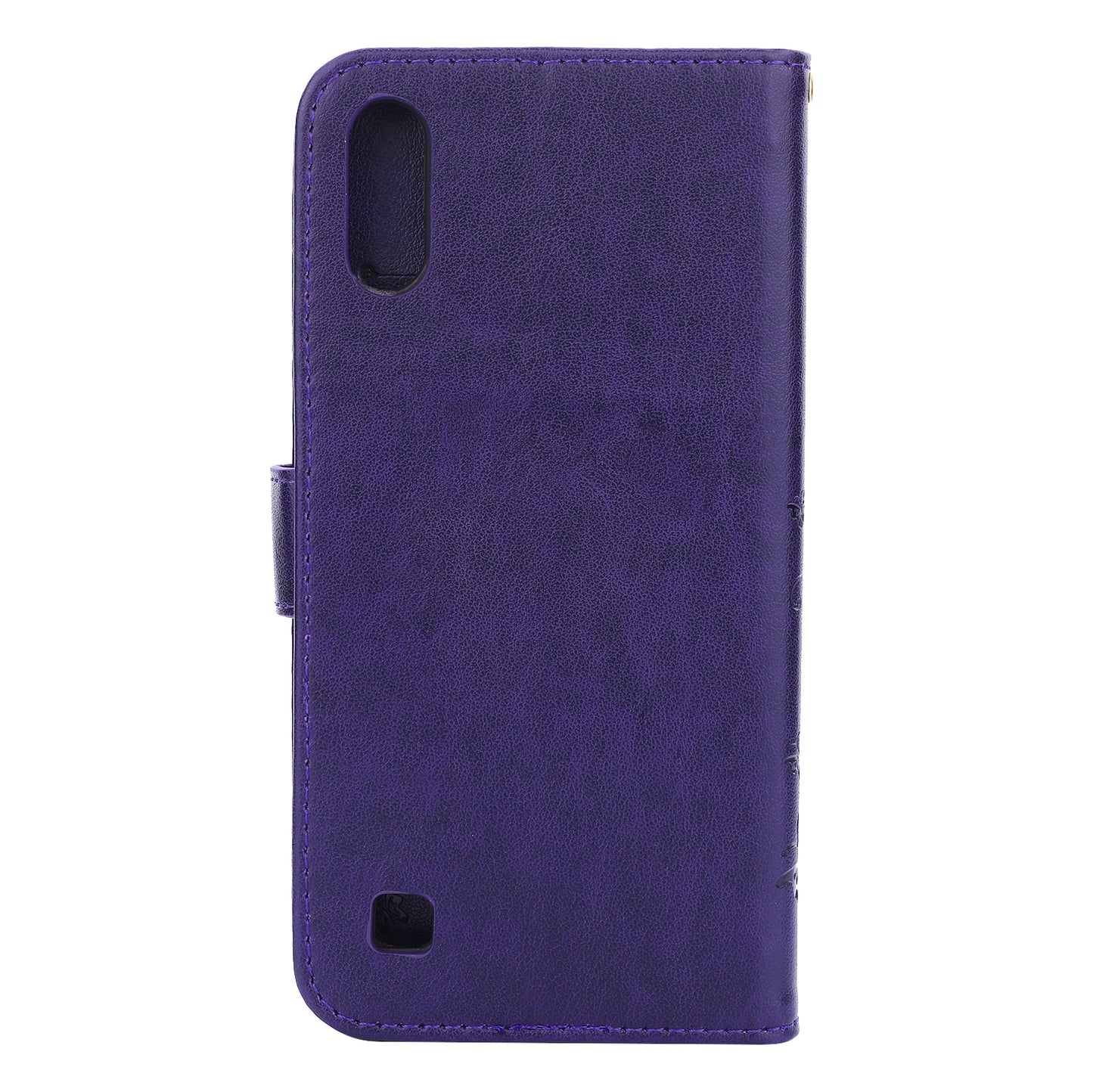 Imprint Butterfly Flower Leather Wallet Case for Samsung Galaxy A10