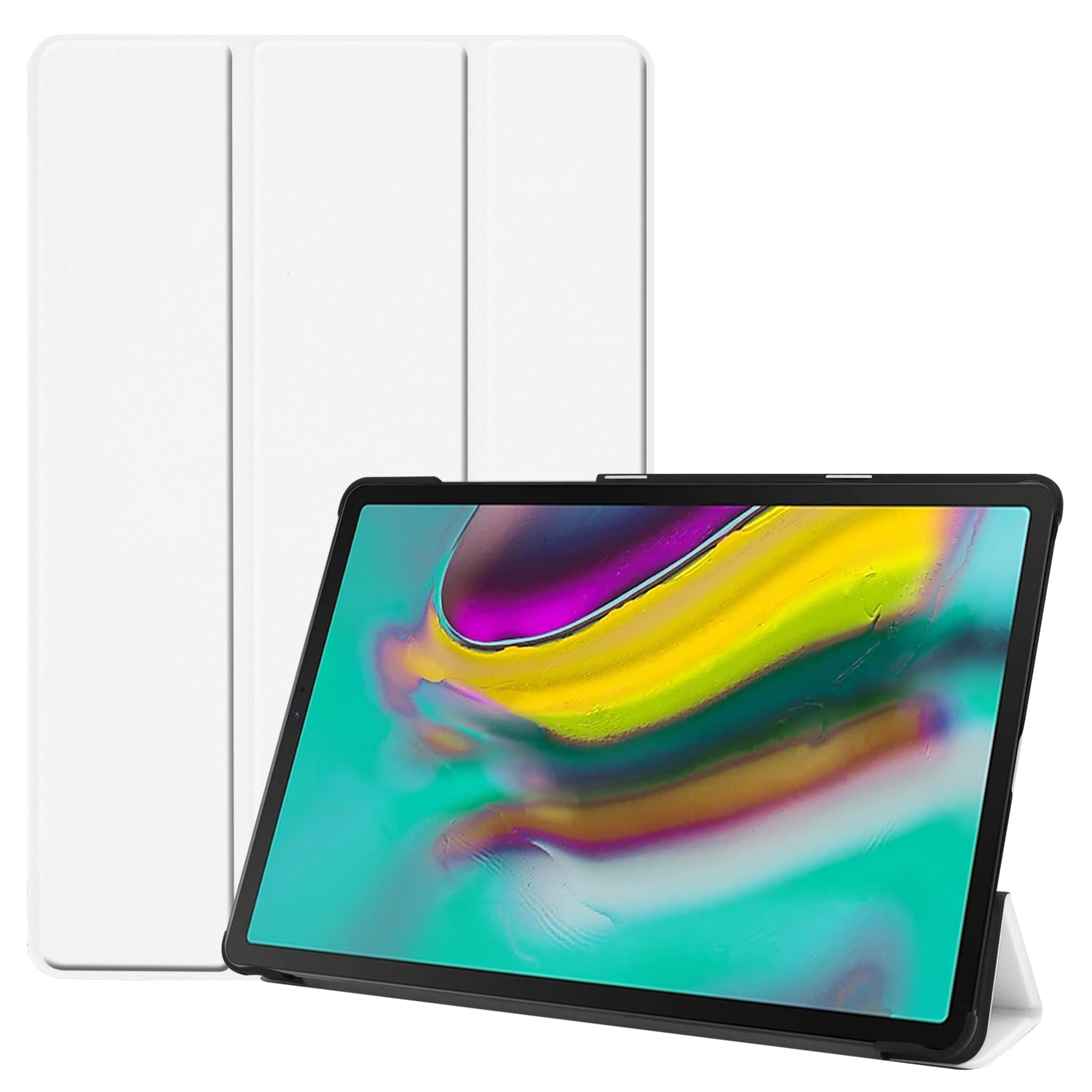 Slim Lightweight Stable Tri-fold Stand Stand PU Leather Protective Full Body Cover for Samsung Galaxy Tab S5e SM-T720 Protective Tablet Cover