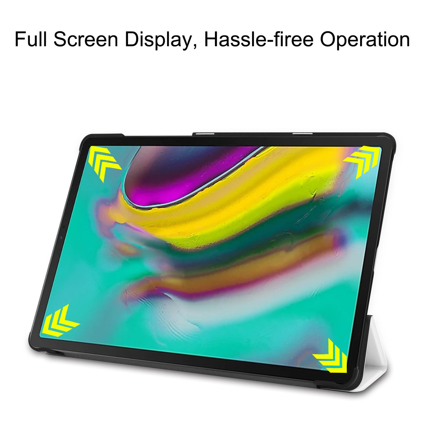 Slim Lightweight Stable Tri-fold Stand Stand PU Leather Protective Full Body Cover for Samsung Galaxy Tab S5e SM-T720 Protective Tablet Cover