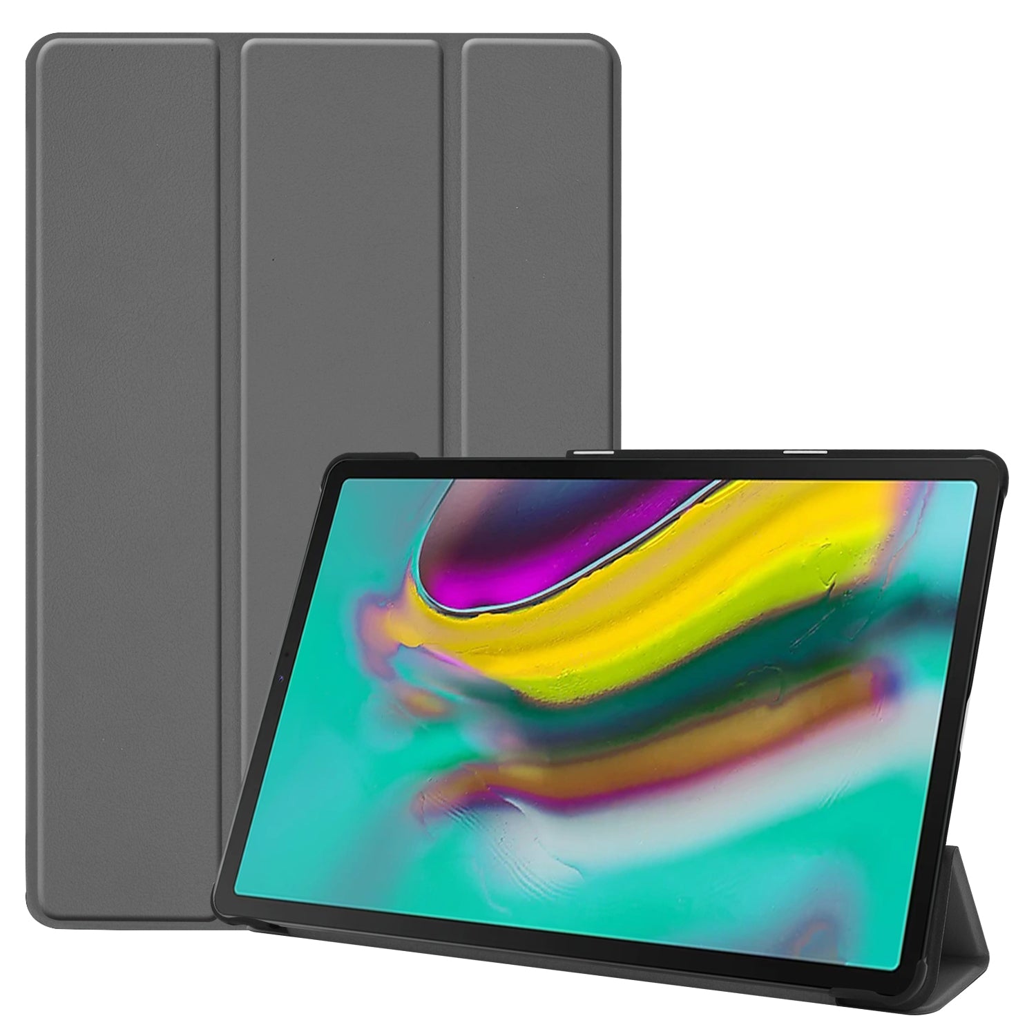 Slim Lightweight Stable Tri-fold Stand Stand PU Leather Protective Full Body Cover for Samsung Galaxy Tab S5e SM-T720 Protective Tablet Cover