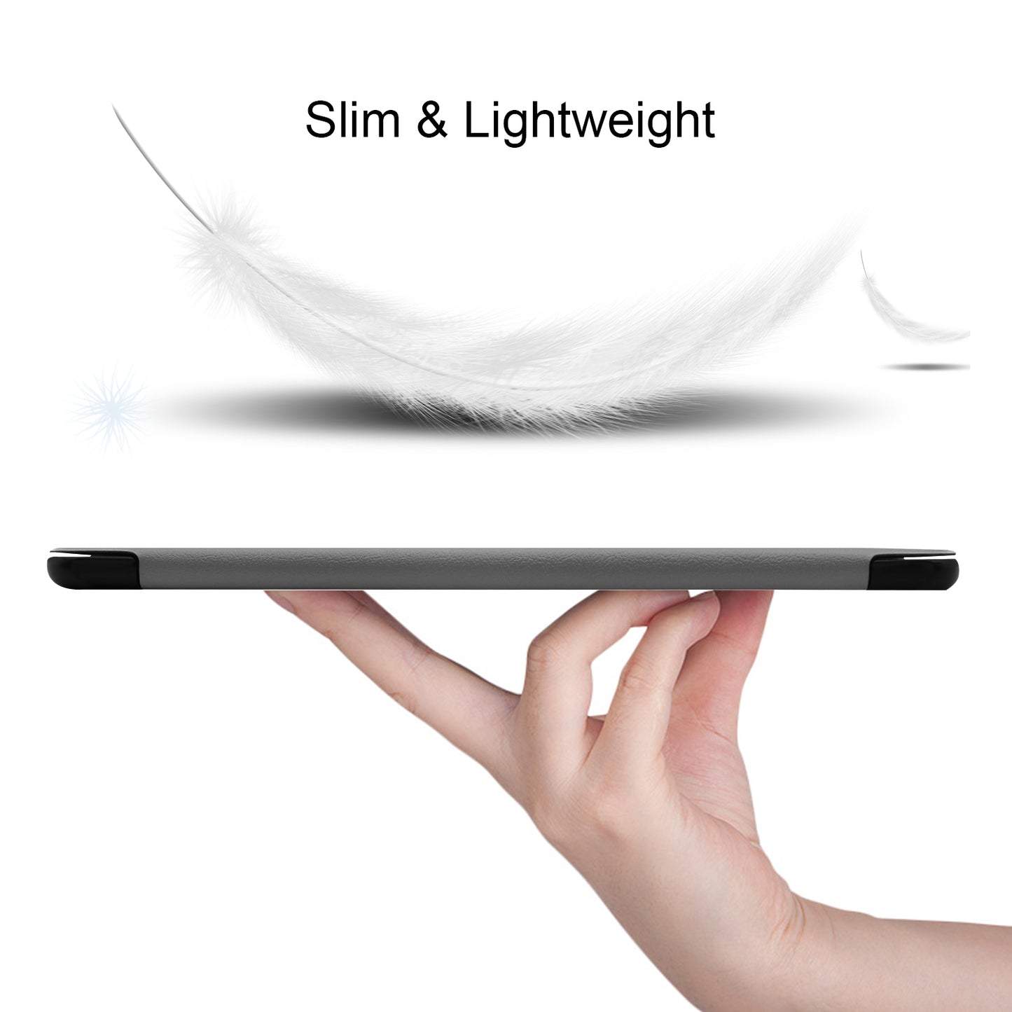 Slim Lightweight Stable Tri-fold Stand Stand PU Leather Protective Full Body Cover for Samsung Galaxy Tab S5e SM-T720 Protective Tablet Cover