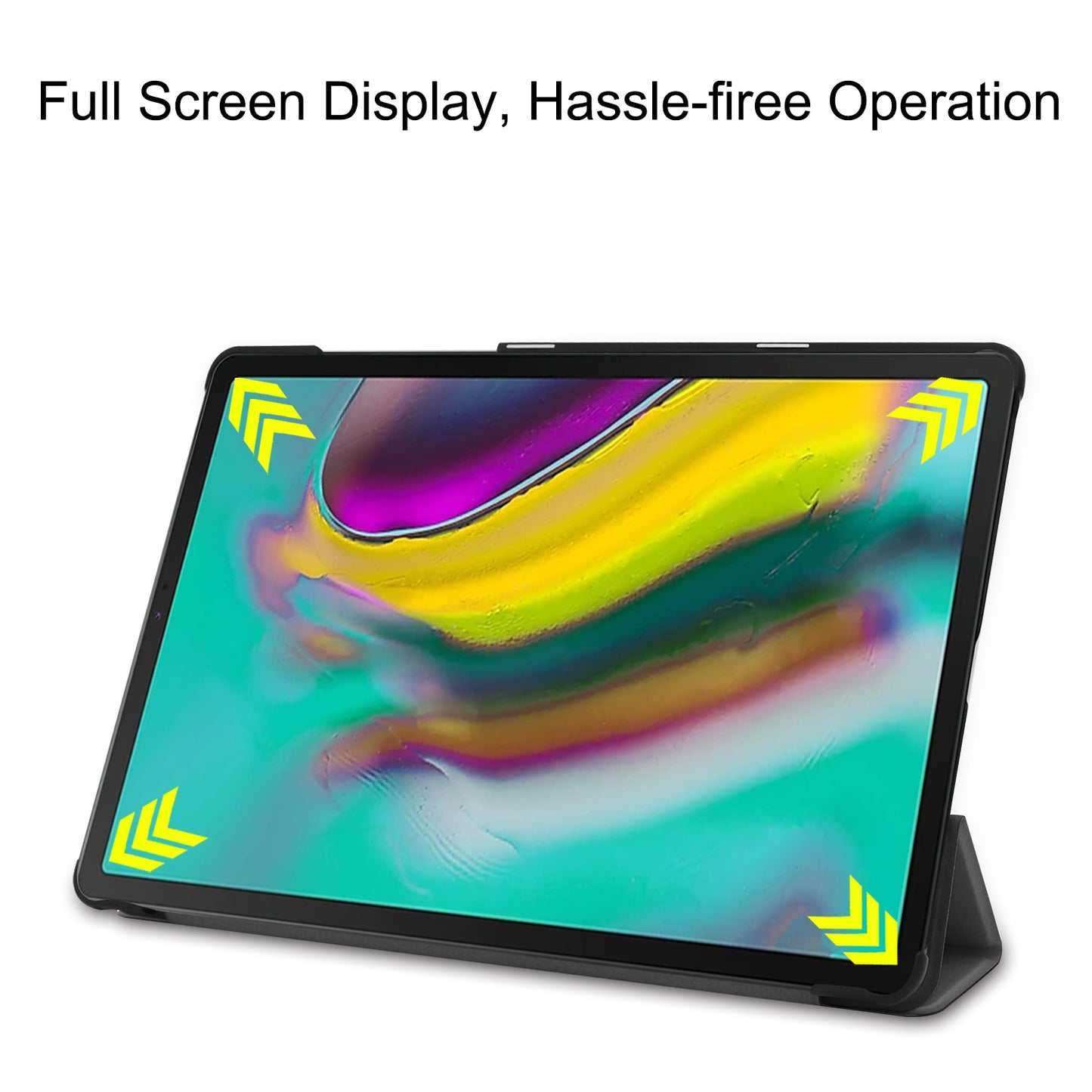 Slim Lightweight Stable Tri-fold Stand Stand PU Leather Protective Full Body Cover for Samsung Galaxy Tab S5e SM-T720 Protective Tablet Cover