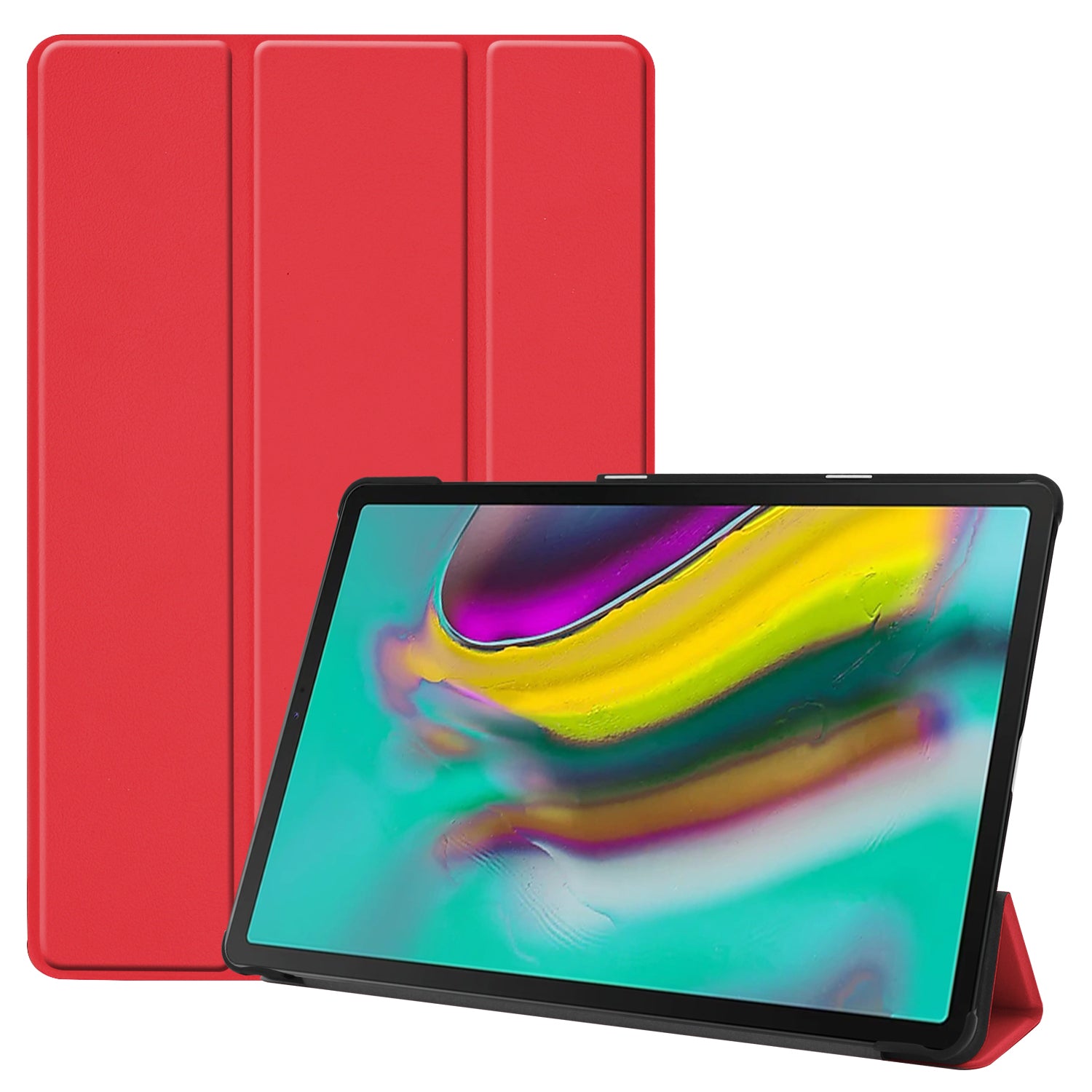 Slim Lightweight Stable Tri-fold Stand Stand PU Leather Protective Full Body Cover for Samsung Galaxy Tab S5e SM-T720 Protective Tablet Cover