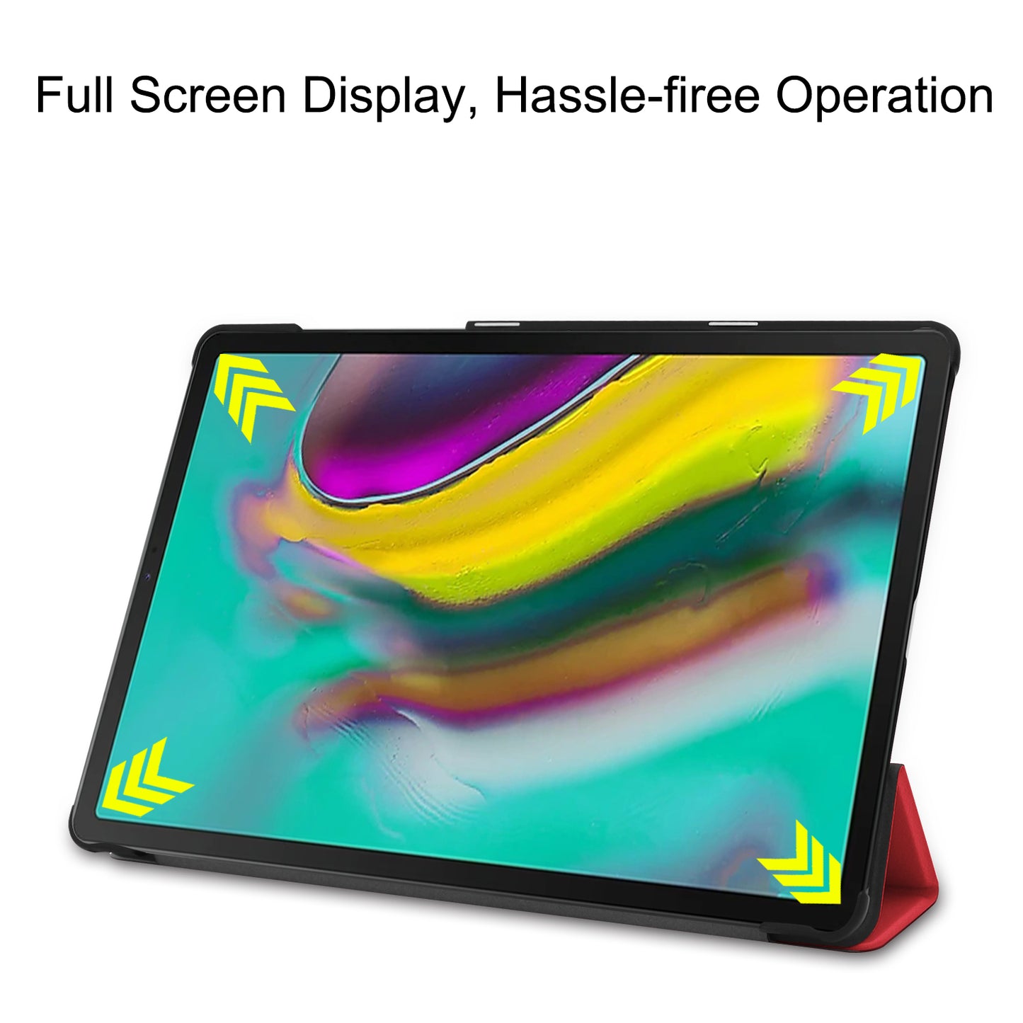Slim Lightweight Stable Tri-fold Stand Stand PU Leather Protective Full Body Cover for Samsung Galaxy Tab S5e SM-T720 Protective Tablet Cover