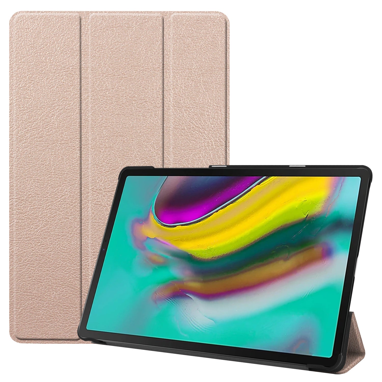Slim Lightweight Stable Tri-fold Stand Stand PU Leather Protective Full Body Cover for Samsung Galaxy Tab S5e SM-T720 Protective Tablet Cover