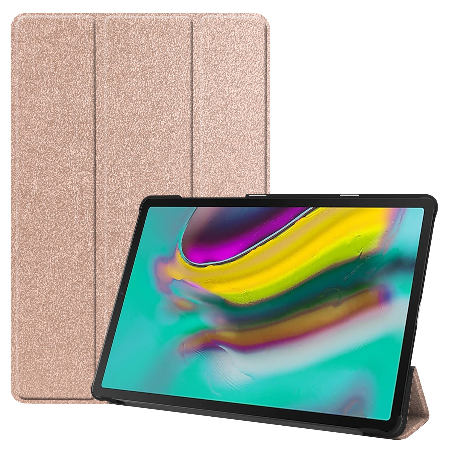 Slim Lightweight Stable Tri-fold Stand Stand PU Leather Protective Full Body Cover for Samsung Galaxy Tab S5e SM-T720 Protective Tablet Cover