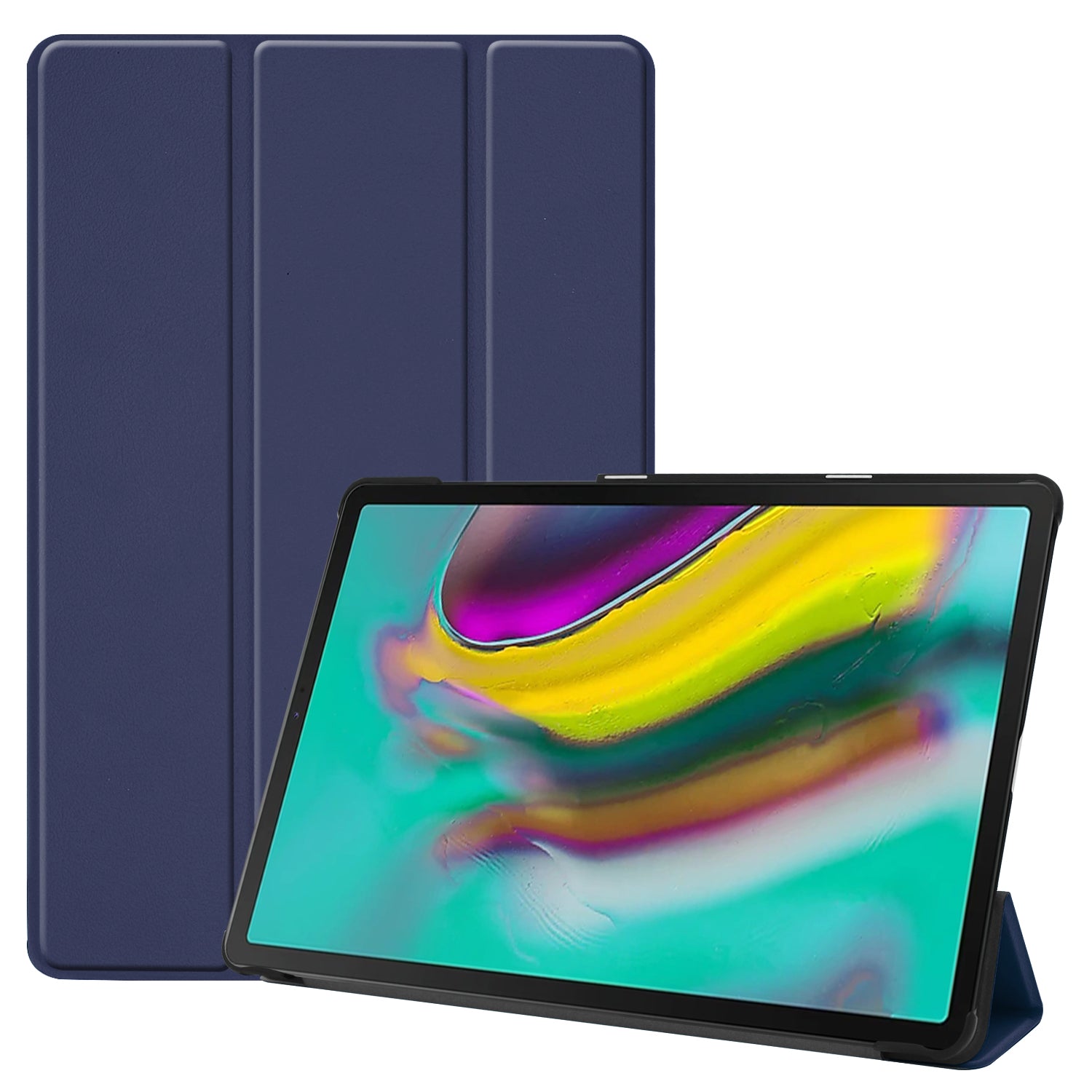 Slim Lightweight Stable Tri-fold Stand Stand PU Leather Protective Full Body Cover for Samsung Galaxy Tab S5e SM-T720 Protective Tablet Cover