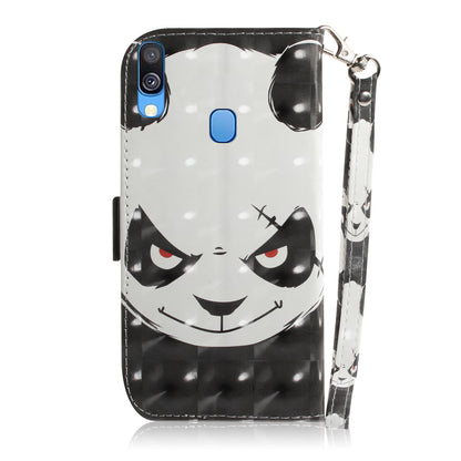 Pattern Printing Light Spot Decor Leather Protection Case for Samsung Galaxy A40