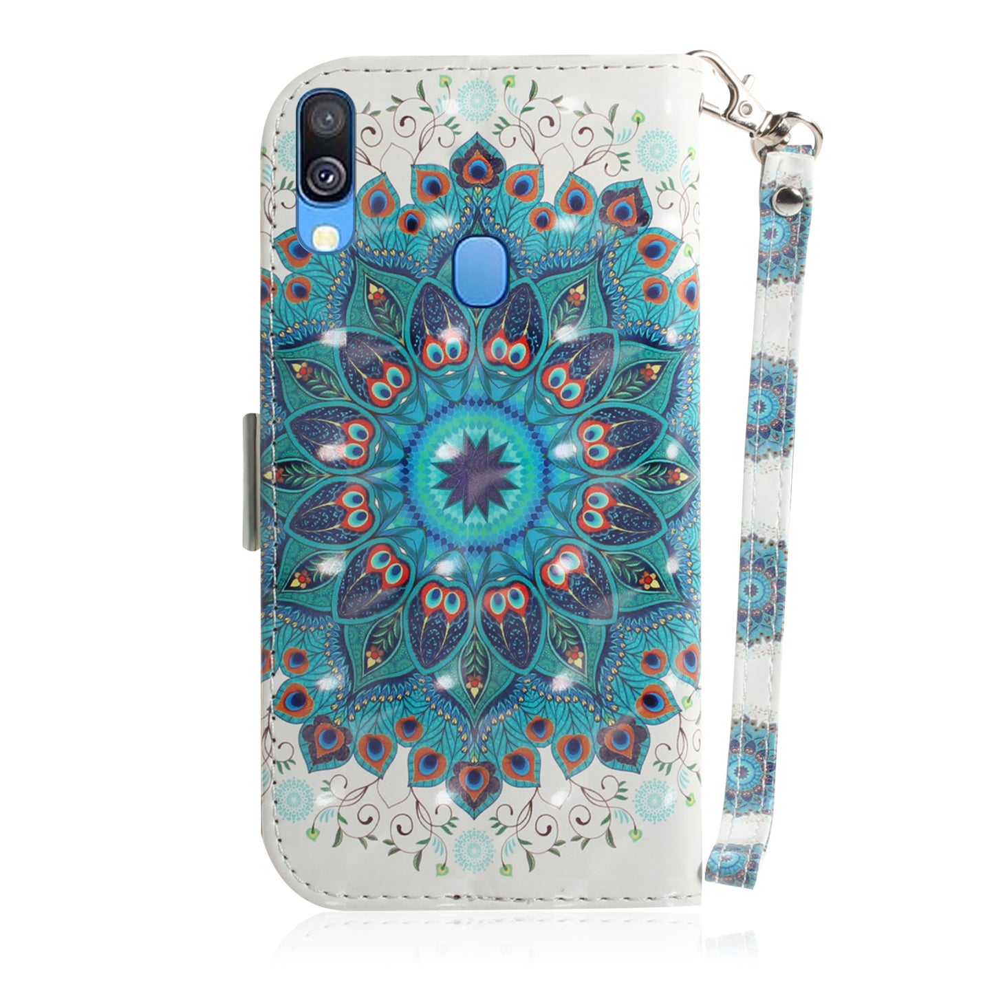Pattern Printing Light Spot Decor Leather Protection Case for Samsung Galaxy A40