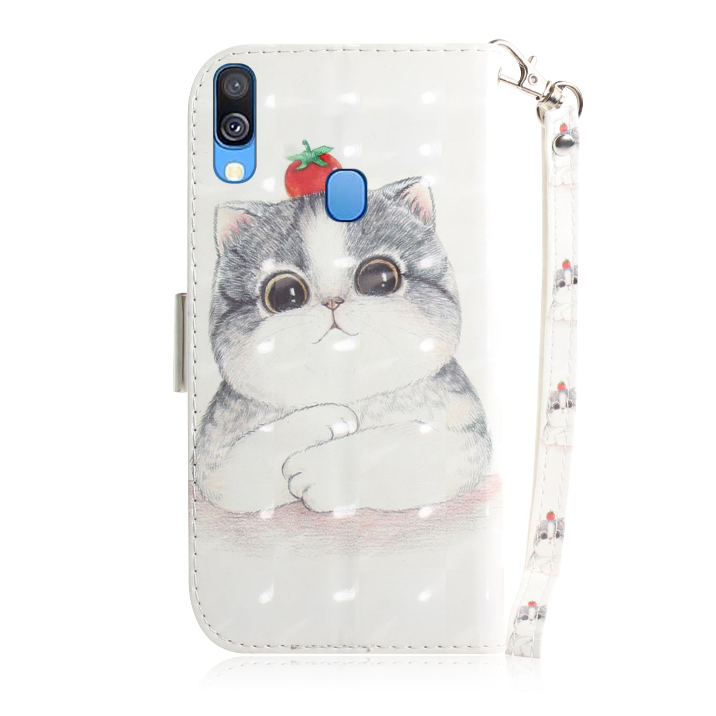 Pattern Printing Light Spot Decor Leather Protection Case for Samsung Galaxy A40