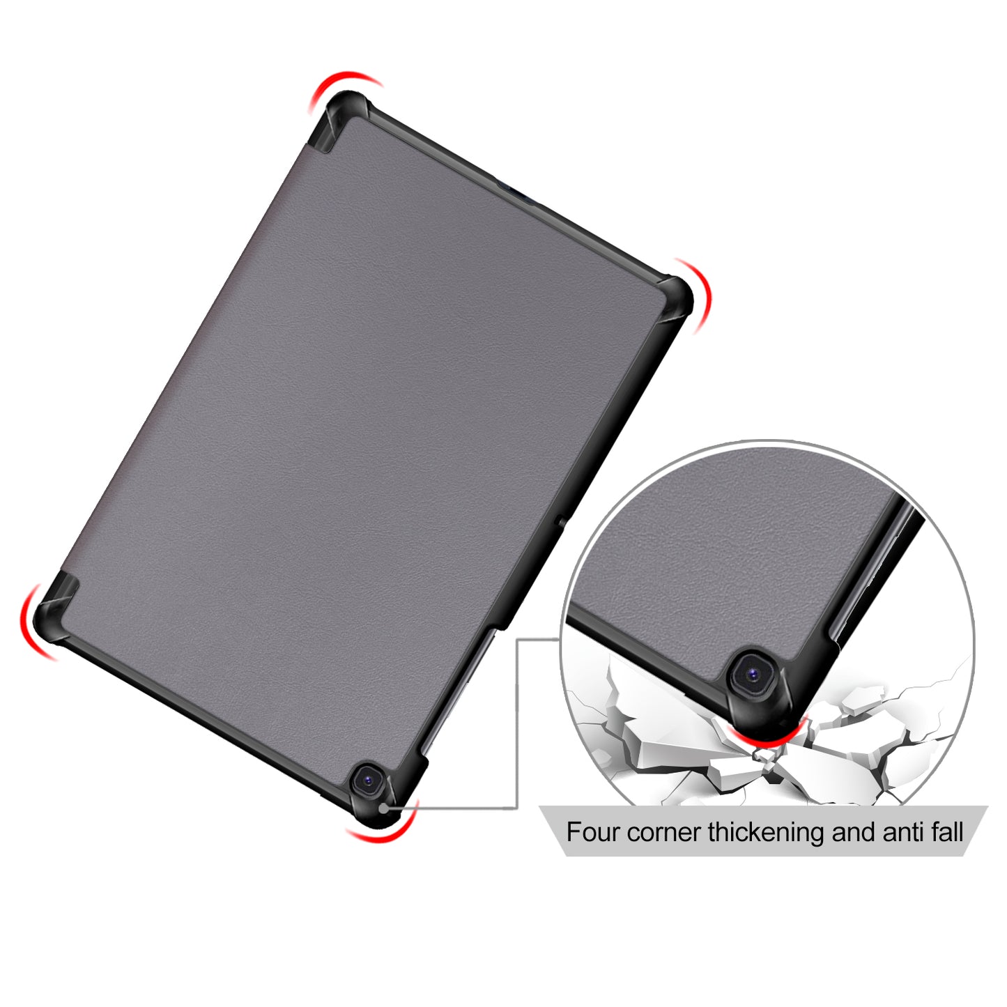 PU Leather Smart Case with Stable Tri-fold Stand Stand for Samsung Galaxy Tab S5e SM-T720/SM-T725
