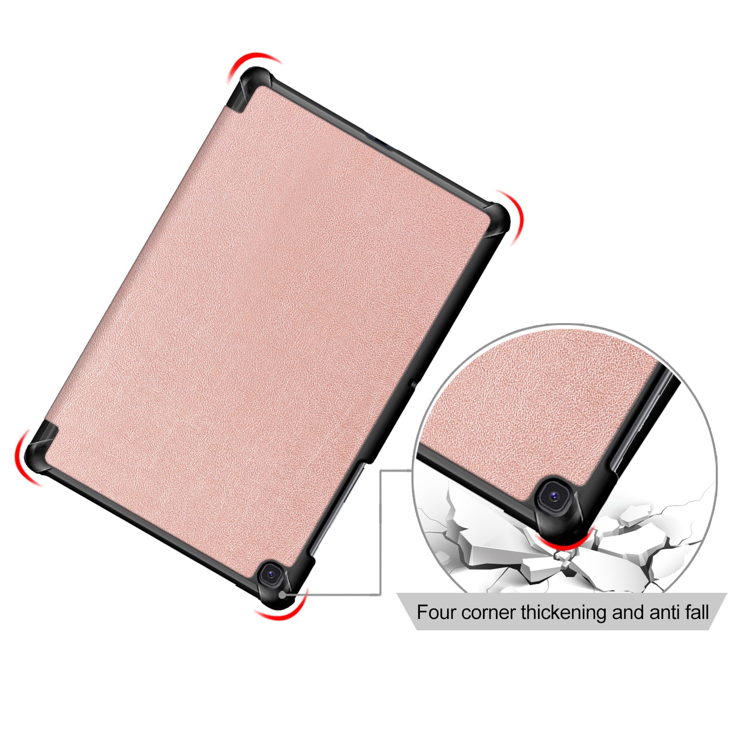 PU Leather Smart Case with Stable Tri-fold Stand Stand for Samsung Galaxy Tab S5e SM-T720/SM-T725