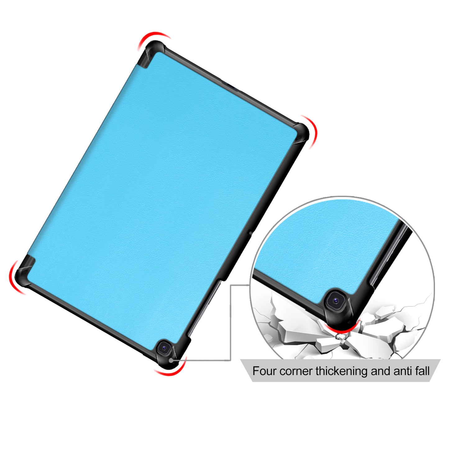 PU Leather Smart Case with Stable Tri-fold Stand Stand for Samsung Galaxy Tab S5e SM-T720/SM-T725