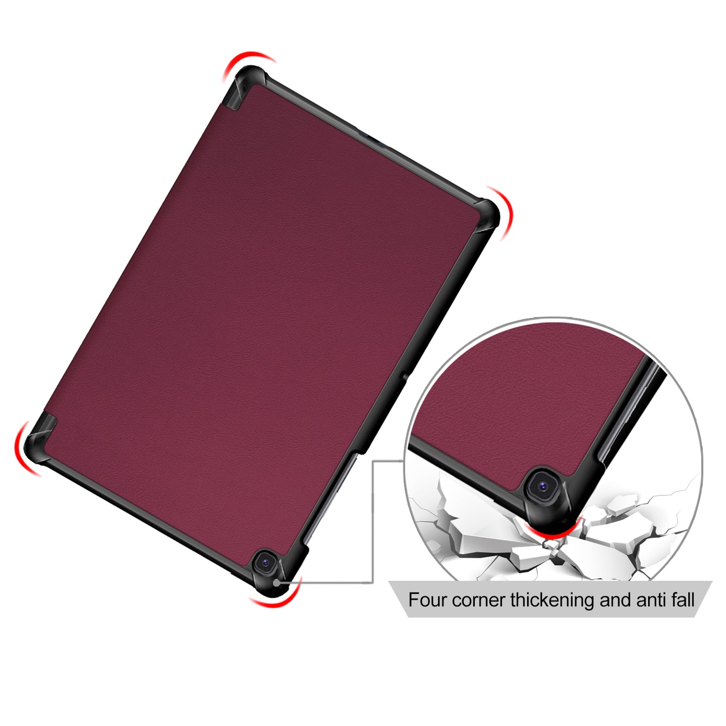 PU Leather Smart Case with Stable Tri-fold Stand Stand for Samsung Galaxy Tab S5e SM-T720/SM-T725