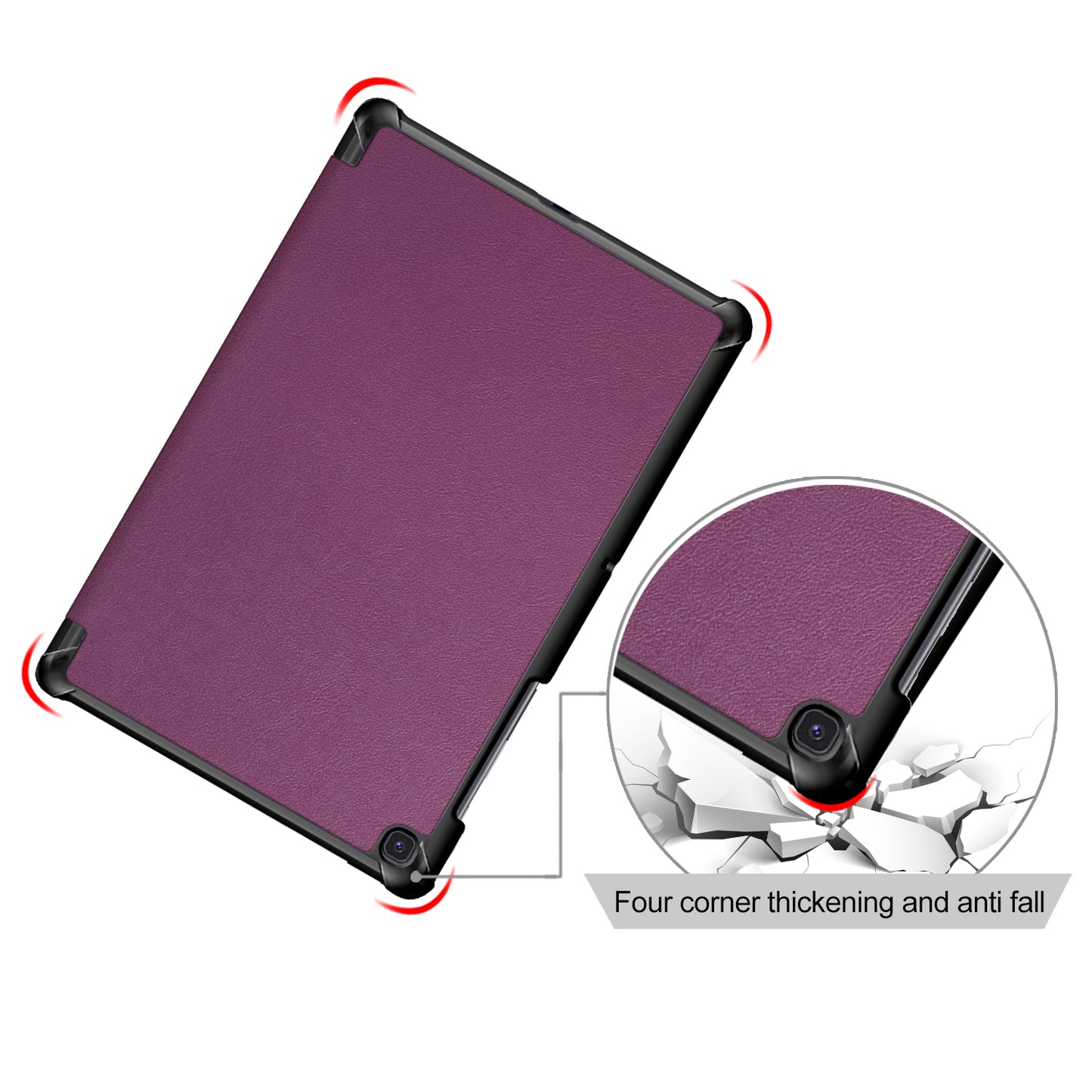 PU Leather Smart Case with Stable Tri-fold Stand Stand for Samsung Galaxy Tab S5e SM-T720/SM-T725