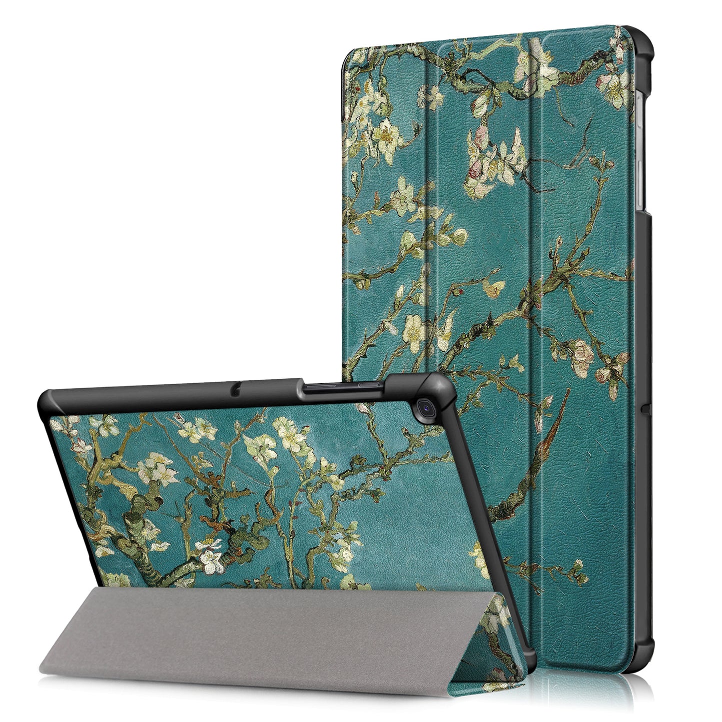 PU Leather Smart Case for Samsung Galaxy Tab S5e SM-T720/SM-T725 Pattern Printing Tri-fold Stand Tablet Cover