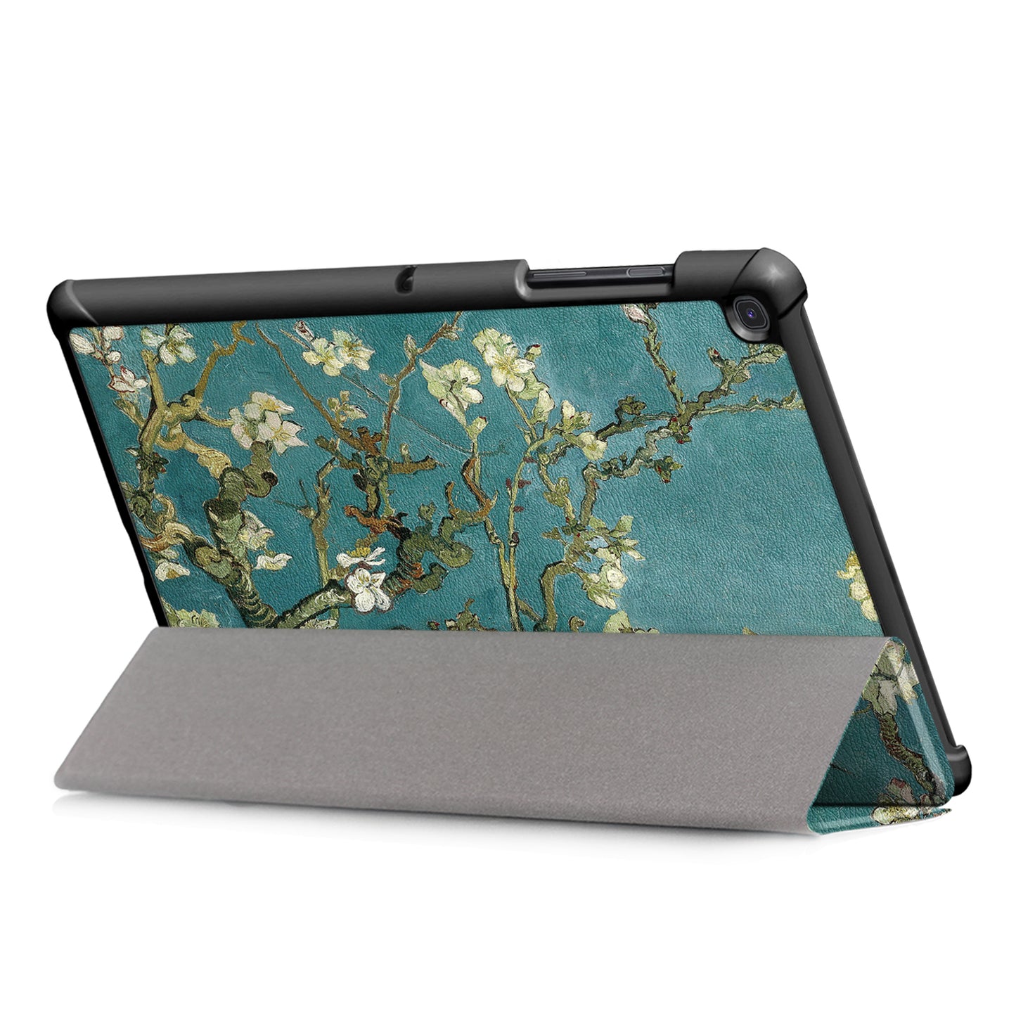 PU Leather Smart Case for Samsung Galaxy Tab S5e SM-T720/SM-T725 Pattern Printing Tri-fold Stand Tablet Cover