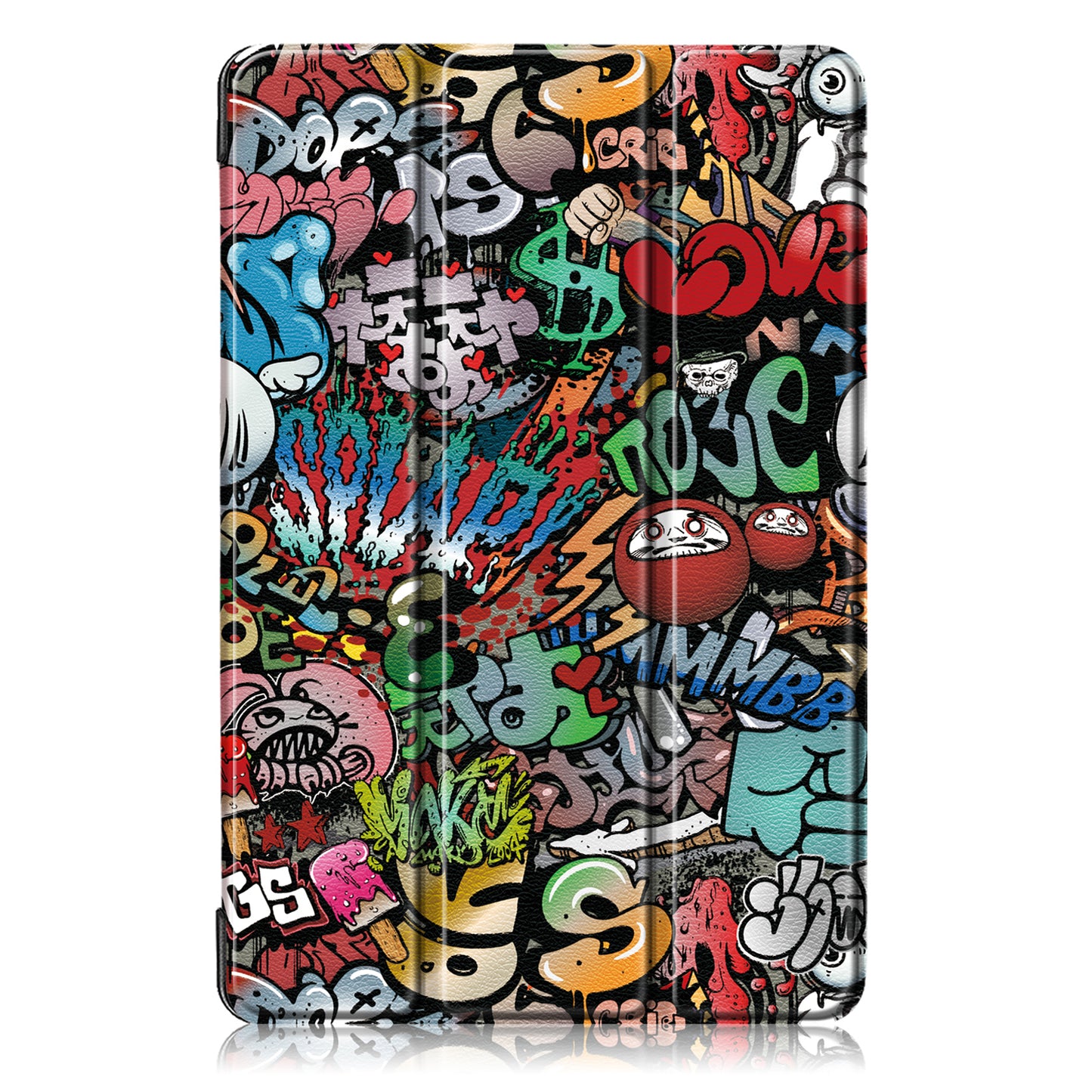 PU Leather Smart Case for Samsung Galaxy Tab S5e SM-T720/SM-T725 Pattern Printing Tri-fold Stand Tablet Cover