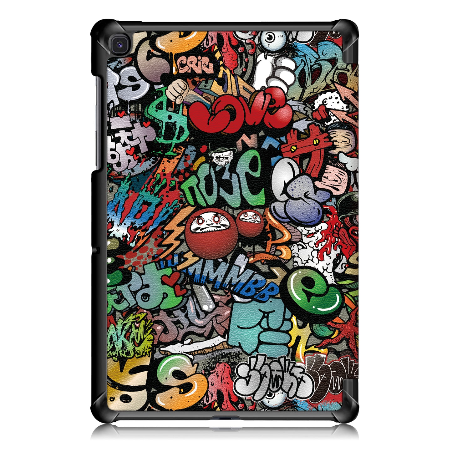 PU Leather Smart Case for Samsung Galaxy Tab S5e SM-T720/SM-T725 Pattern Printing Tri-fold Stand Tablet Cover