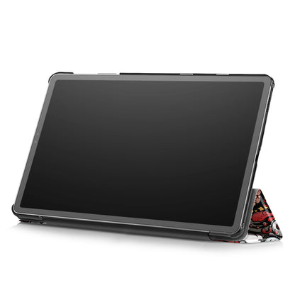 PU Leather Smart Case for Samsung Galaxy Tab S5e SM-T720/SM-T725 Pattern Printing Tri-fold Stand Tablet Cover