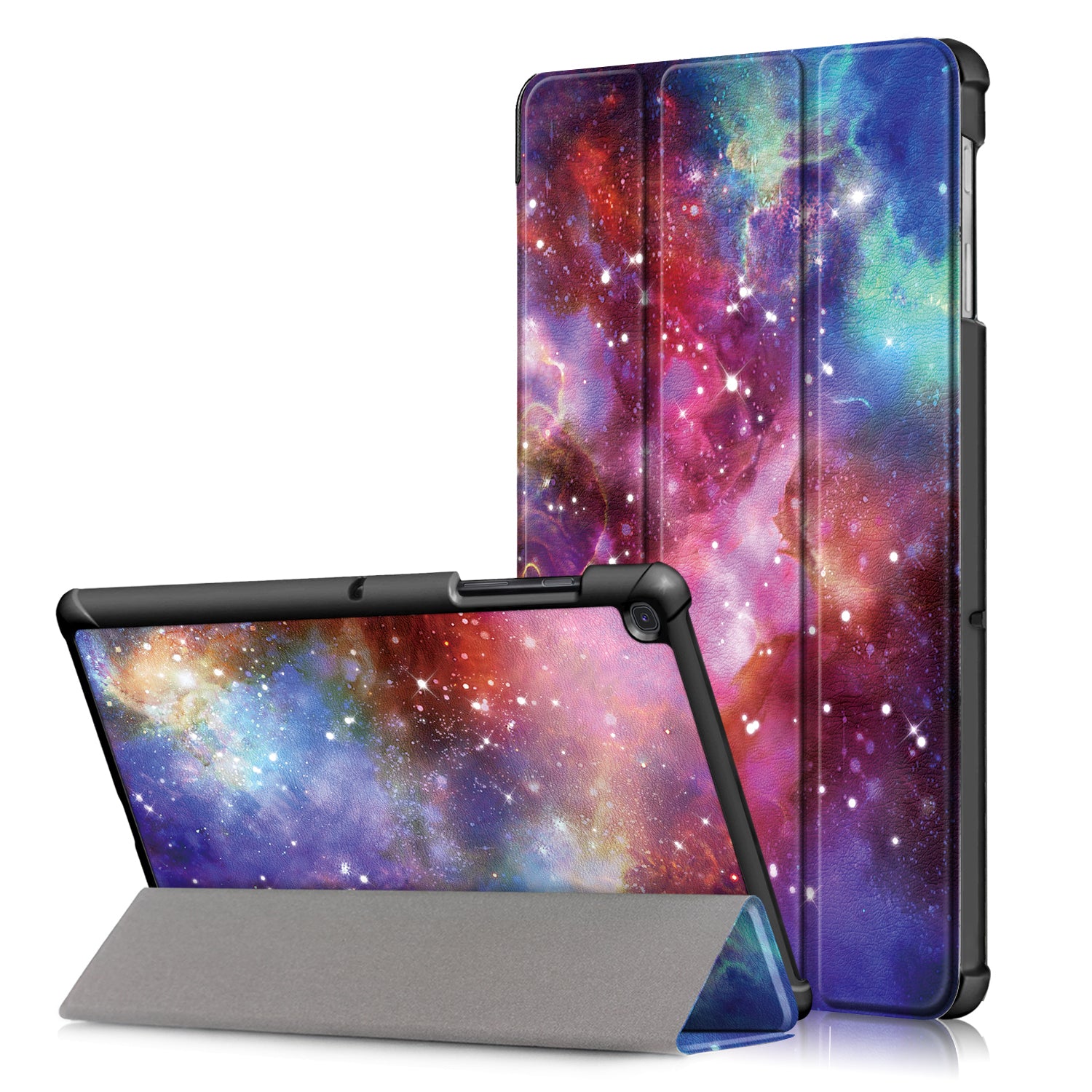 PU Leather Smart Case for Samsung Galaxy Tab S5e SM-T720/SM-T725 Pattern Printing Tri-fold Stand Tablet Cover