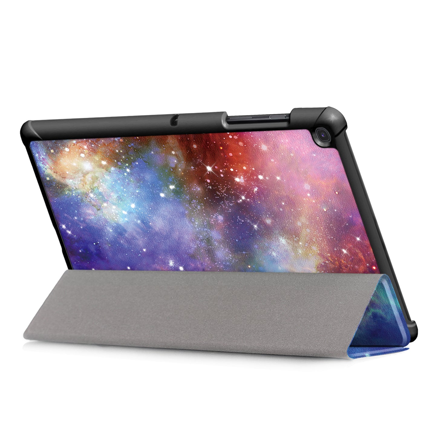 PU Leather Smart Case for Samsung Galaxy Tab S5e SM-T720/SM-T725 Pattern Printing Tri-fold Stand Tablet Cover