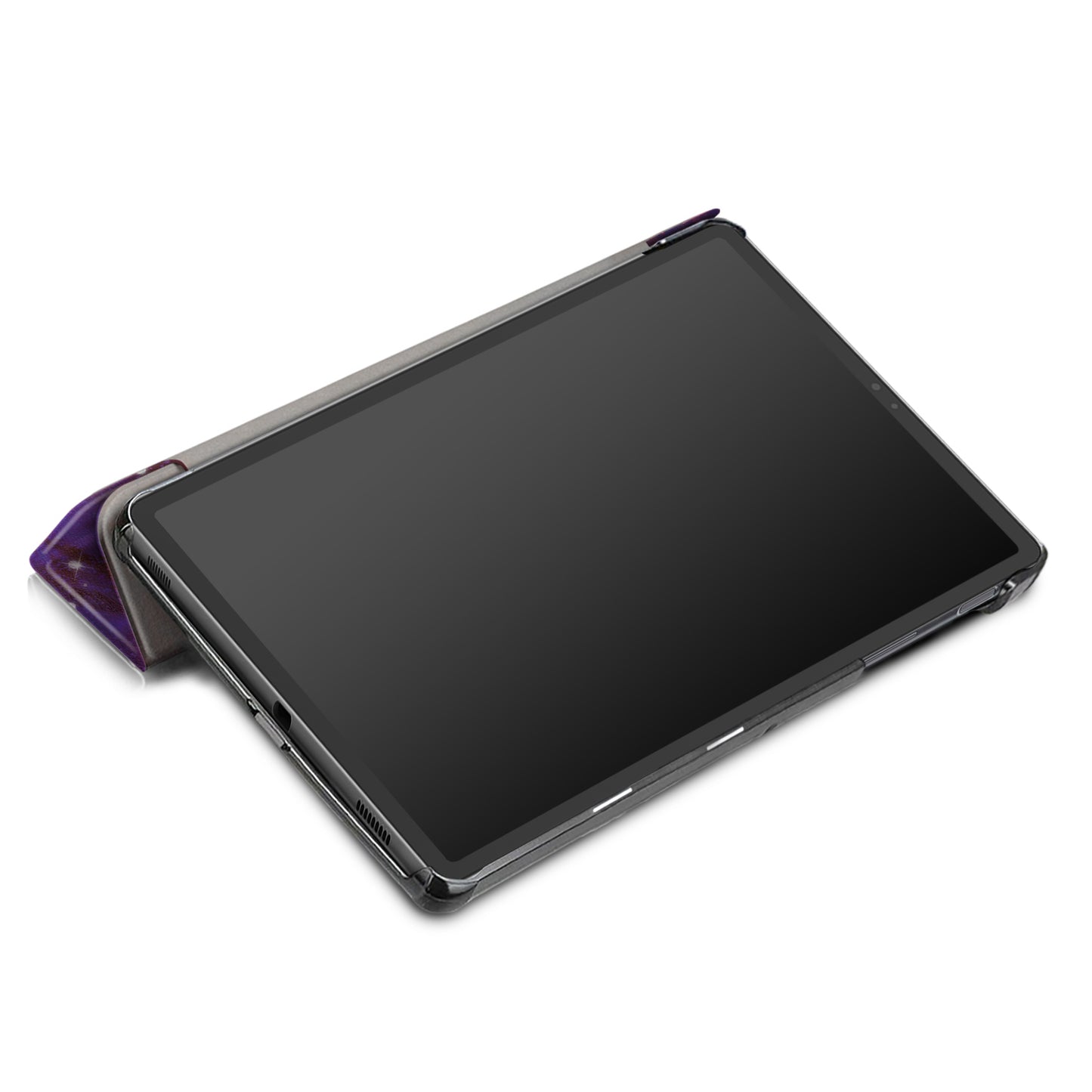 PU Leather Smart Case for Samsung Galaxy Tab S5e SM-T720/SM-T725 Pattern Printing Tri-fold Stand Tablet Cover