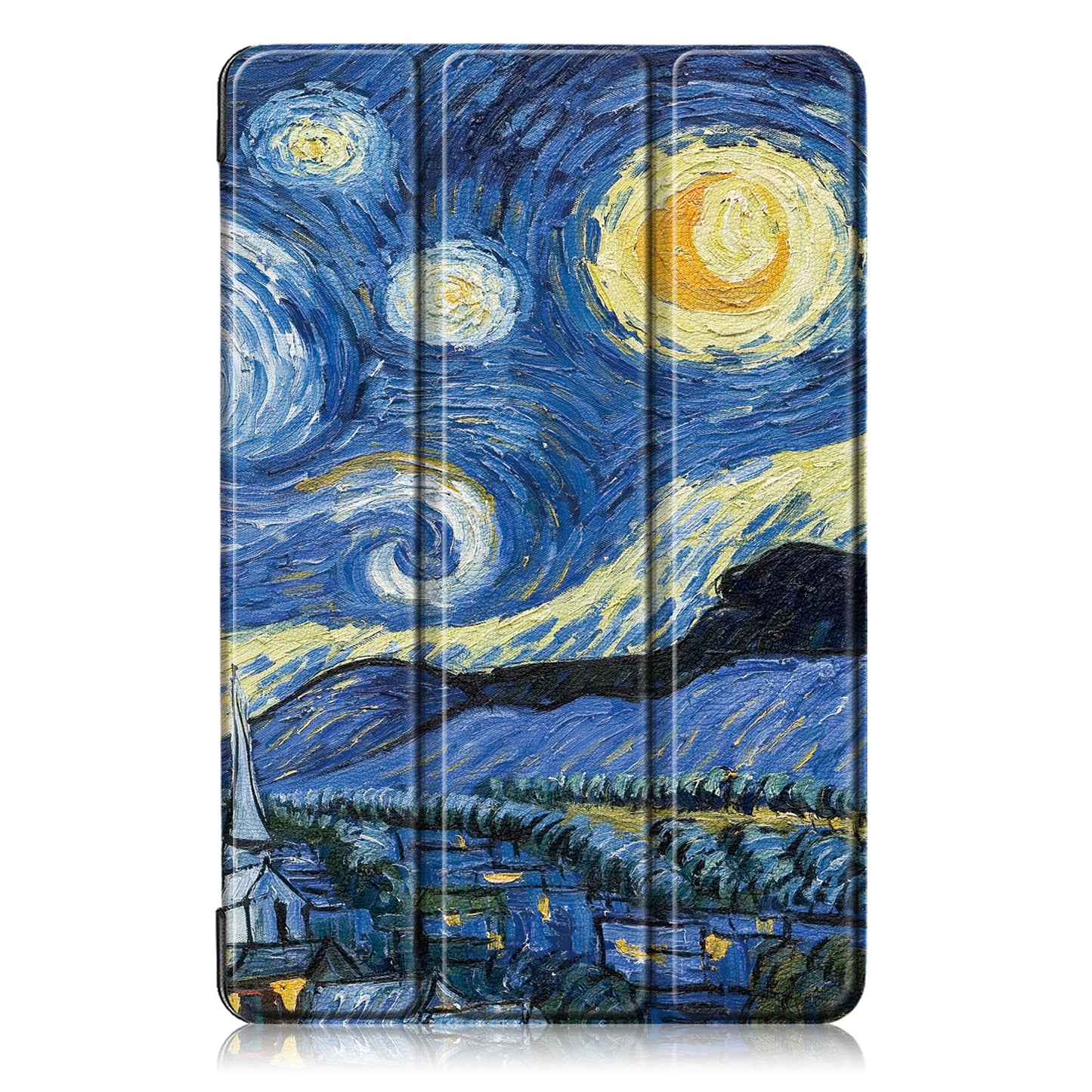 PU Leather Smart Case for Samsung Galaxy Tab S5e SM-T720/SM-T725 Pattern Printing Tri-fold Stand Tablet Cover