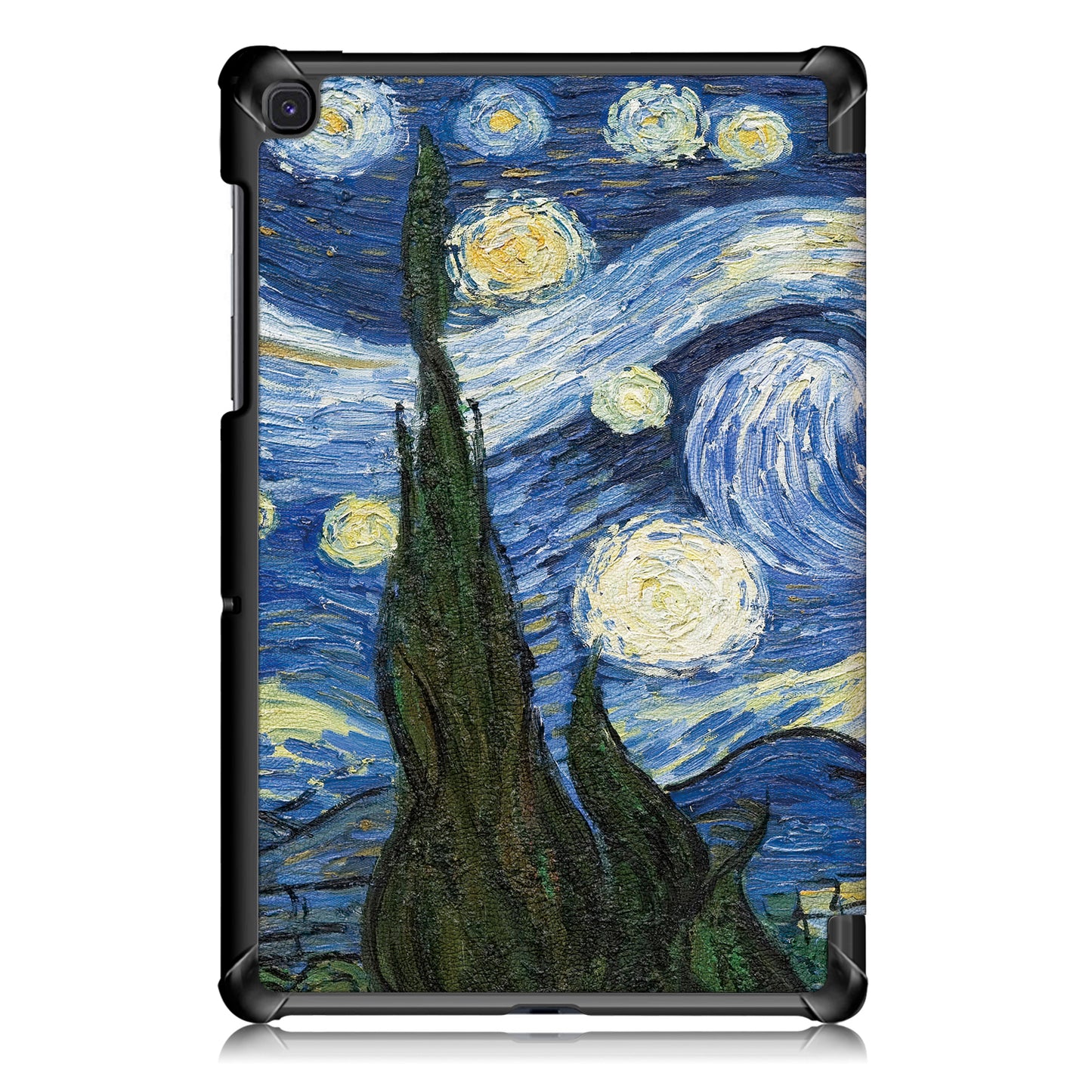 PU Leather Smart Case for Samsung Galaxy Tab S5e SM-T720/SM-T725 Pattern Printing Tri-fold Stand Tablet Cover