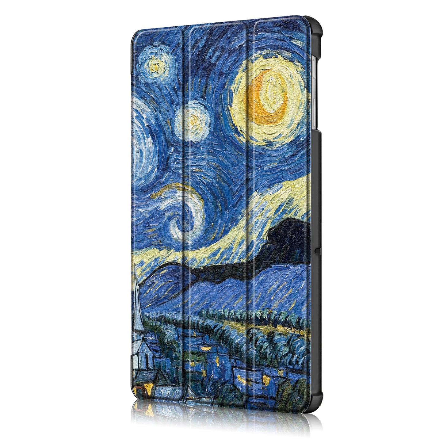 PU Leather Smart Case for Samsung Galaxy Tab S5e SM-T720/SM-T725 Pattern Printing Tri-fold Stand Tablet Cover