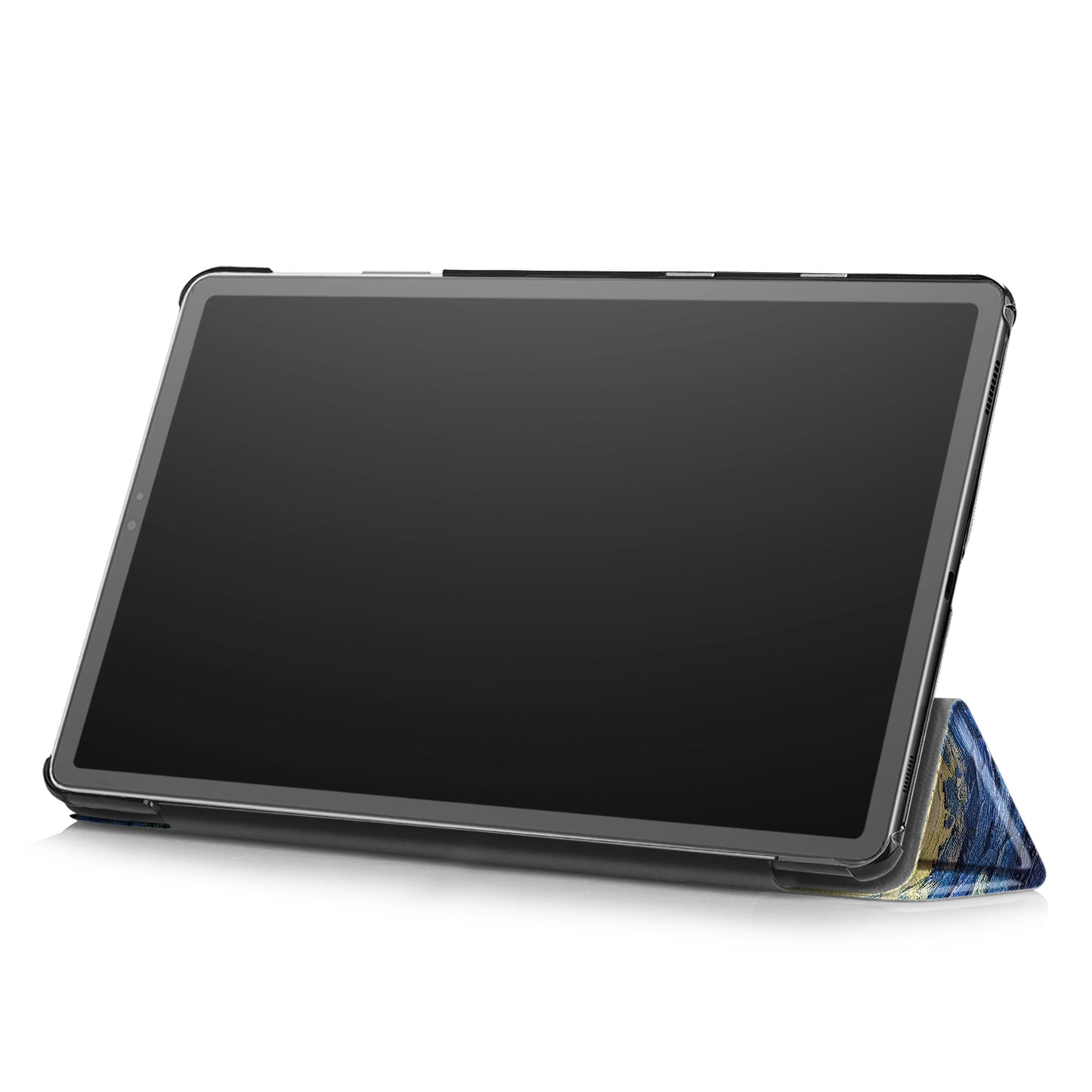 PU Leather Smart Case for Samsung Galaxy Tab S5e SM-T720/SM-T725 Pattern Printing Tri-fold Stand Tablet Cover