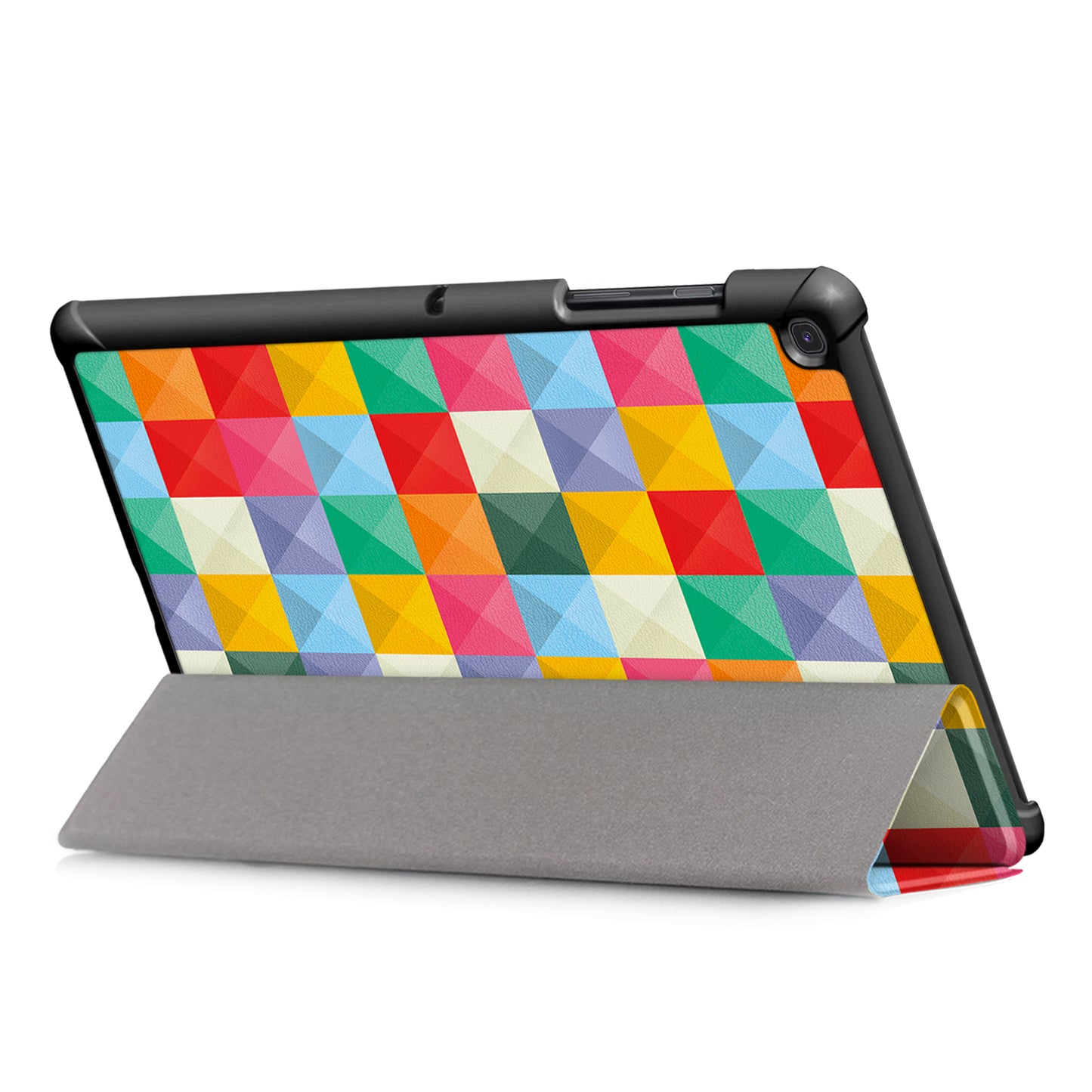 PU Leather Smart Case for Samsung Galaxy Tab S5e SM-T720/SM-T725 Pattern Printing Tri-fold Stand Tablet Cover