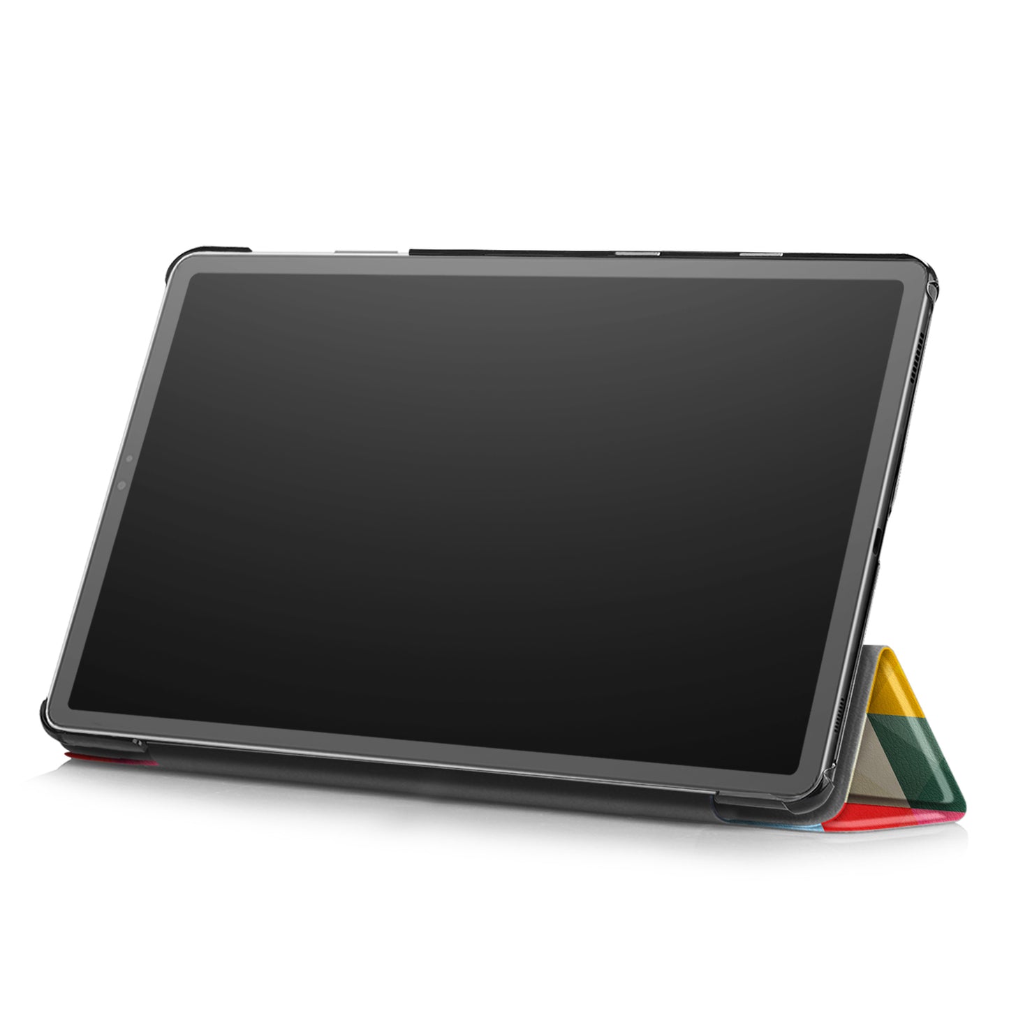 PU Leather Smart Case for Samsung Galaxy Tab S5e SM-T720/SM-T725 Pattern Printing Tri-fold Stand Tablet Cover