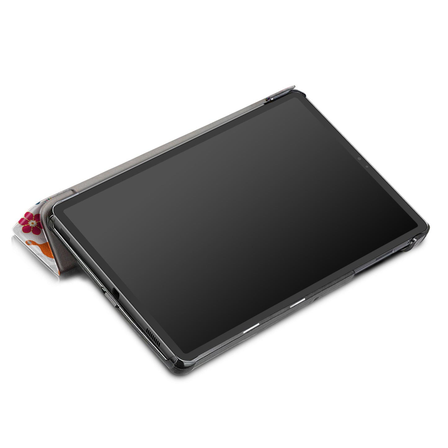 PU Leather Smart Case for Samsung Galaxy Tab S5e SM-T720/SM-T725 Pattern Printing Tri-fold Stand Tablet Cover