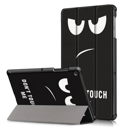 PU Leather Smart Case for Samsung Galaxy Tab S5e SM-T720/SM-T725 Pattern Printing Tri-fold Stand Tablet Cover