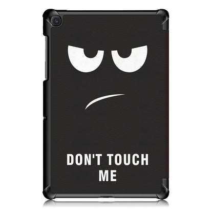 PU Leather Smart Case for Samsung Galaxy Tab S5e SM-T720/SM-T725 Pattern Printing Tri-fold Stand Tablet Cover