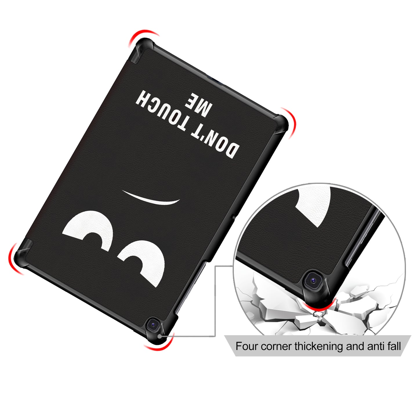 PU Leather Smart Case for Samsung Galaxy Tab S5e SM-T720/SM-T725 Pattern Printing Tri-fold Stand Tablet Cover