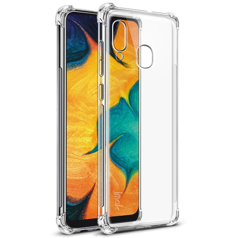 IMAK Silky Anti-drop Soft TPU Phone Case + Screen Protector Film for Samsung Galaxy A20/A30