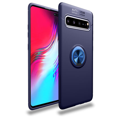LENUO Metal Ring Bracket TPU Phone Cover for Samsung Galaxy S10 5G Built-in Magnetic Metal Sheet