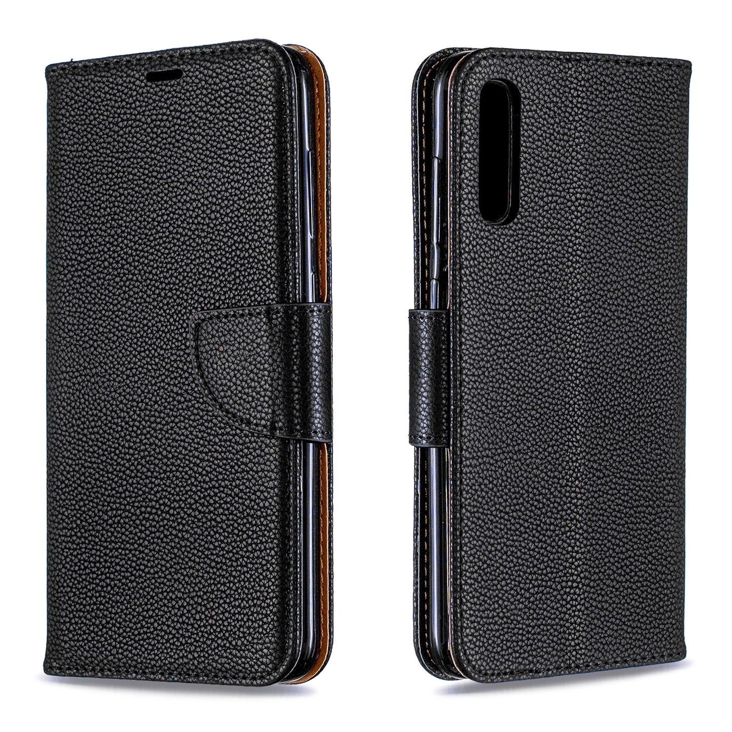 Litchi Skin PU Leather Stand Wallet Case for Samsung Galaxy A70