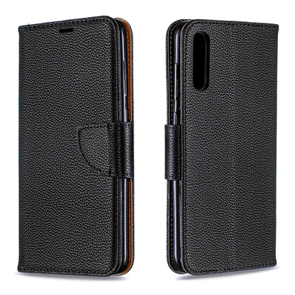 Litchi Skin PU Leather Stand Wallet Case for Samsung Galaxy A70