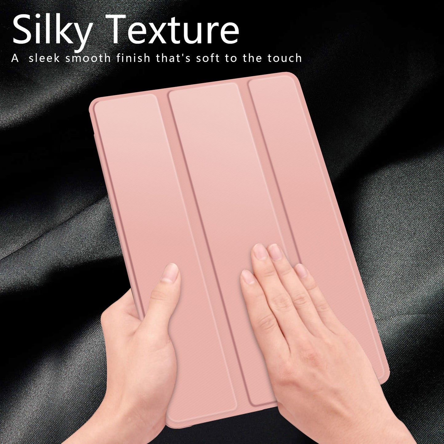 Silky Texture Tri-fold Leather Stand Case for Samsung Galaxy TAB A 10.1 (2019) SM-T510/SM-T515