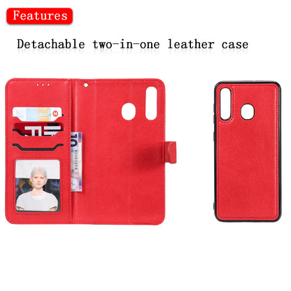 Magnetic KT Leather Series-3 Detachable 2-in-1 Wallet Leather Stand Case for Samsung Galaxy A50 / A30 / A20
