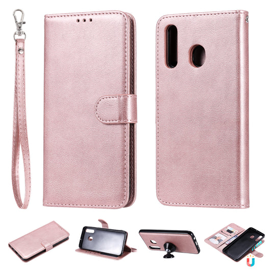 Magnetic KT Leather Series-3 Detachable 2-in-1 Wallet Leather Stand Case for Samsung Galaxy A50 / A30 / A20