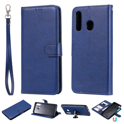 Magnetic KT Leather Series-3 Detachable 2-in-1 Wallet Leather Stand Case for Samsung Galaxy A50 / A30 / A20