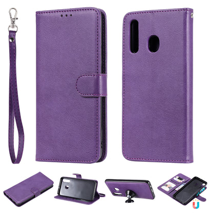 Magnetic KT Leather Series-3 Detachable 2-in-1 Wallet Leather Stand Case for Samsung Galaxy A50 / A30 / A20